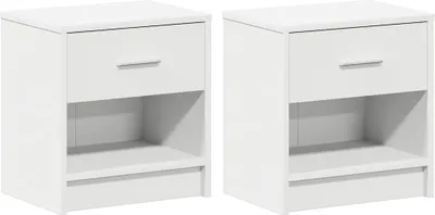Immagine prodotto di Comodini 2 pz con Cassetto Bianco 39x28x41 cm