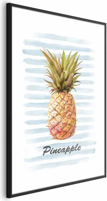 Produktbild von Posterpapier Poster - Pineapple and Stripes 40x60 cm Blätter b-B-0348-ao-a