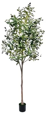 Obrázek produktu pro Umělá olivovníková rostlina, realistický vzhled, bezúdržbová, 180 cm