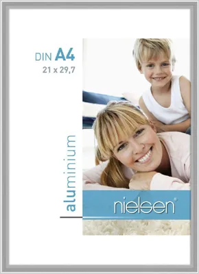 Immagine prodotto di Cornice in alluminio Nielsen Classic 21x29,7 cm, argento, vetro standard, con indicatori di livello verticale e orizzontale