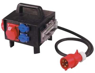 Zdjęcie produktu dla Przetwornica napięcia CEE-32 A, 5-biegunowa 1xCEE 32 A, 2xCEE 16 A, 3x230V
