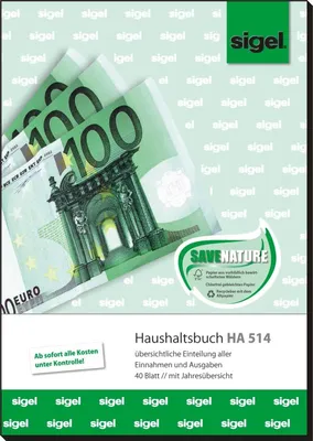 Produktbild von Formularbuch Haushaltsbuch A5 hoch 40 Blatt Packung mit 10 Stück