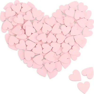 Produktbild von com-four® 200x Mini-Herz als Streudeko - rosa Holz-Herzen zum Basteln - Holz-Streuschmuck als Tischdekoration - Tischschmuck für Hochzeit & Party