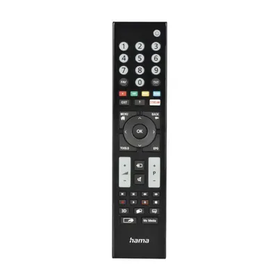 Productafbeelding van Hama 00221065, TV-afstandsbediening, infrarood, draadloos, met knoppen, zwart