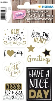 Immagine prodotto di Herma HOME Adesivi HOME per regali, Auguri e Stampa Oro