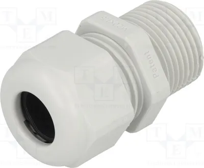 Imagen del producto de 1 x Conector para cable con rosca prolongada, tamaño M20, grado de protección IP68, modelo HSK-L M20, color RAL7035, referencia 998