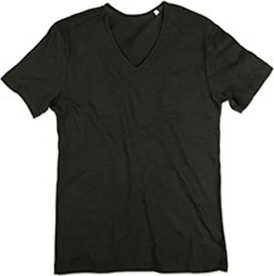 Produktbild von Stedman Herren Shawn T-Shirt mit V-Ausschnitt AB374 (2XL) (Schwarz)