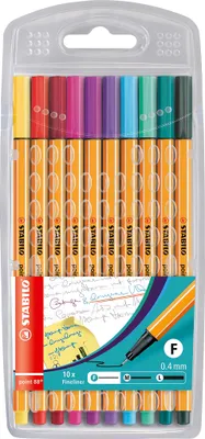 Image de Feutres fins - STABILO point 88 - Pack de 10 - Couleurs spéciales