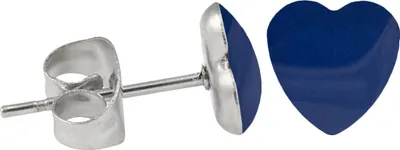 Produktbild von Chirurgenstahl Ohrstecker Emaille Herz Farbe - Blau
