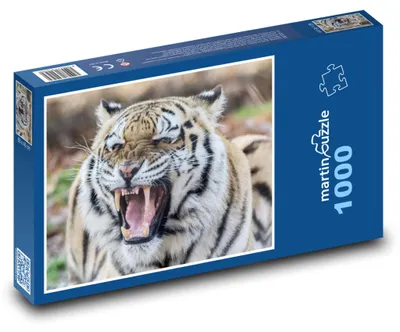 Obrázok produktu pre Puzzle 1000 Rozzúrený tiger v džungli - martinpuzzle