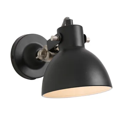 Produktbild von Steinhauer Wandleuchte Cera 1-flammig Schwarz Matt/ Weiß 13x28cm