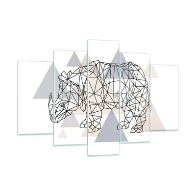 Produktbild von Bilder auf glas - Tier Abstraktion - 150x100cm - Glasbilder - Wandbilder - Kunstdruck - zum Aufhängen bereit - Wanddekoration aus Glas - Glas Bilder - Wandbild auf Glas - 5 Teile - GEA150x100-4060