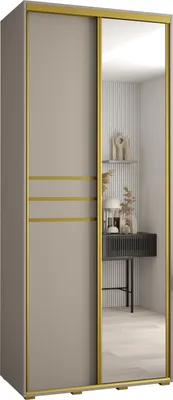 Produktbild von Kryspol Dakota 11 Schrank, zwei Türen - 235,2x100x60cm - Kaschmir Gold