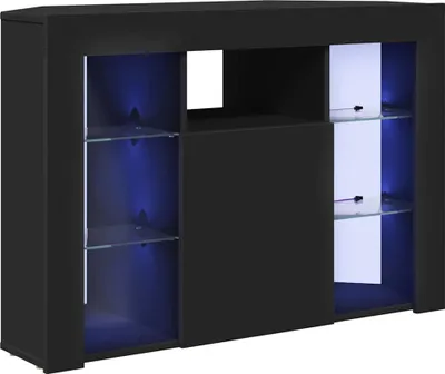 Immagine prodotto di vidaXL Mobile TV angolare a LED nero 100x40x68 cm Materiale ligneo