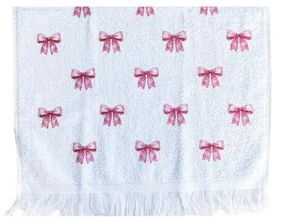 Produktbild von Clayre & Eef Gästehandtuch 40x66 cm Weiß Baumwolle