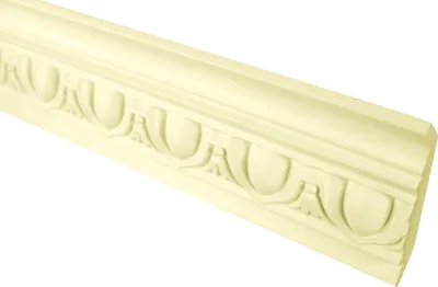Produktbild von GRAND DECOR Stuckleisten Decke Barock Stil, PolyurethanHartschaum & Flexibel - 2m Deckenleisten gemustert Stuckprofil Dekorleisten (10 Meter C754 flexi)