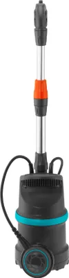 Produktbild von Regenfasspumpe 4000/1, Tauch- / Druckpumpe (schwarz/türkis, 400 Watt)