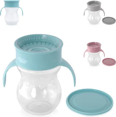 Produktbild von Baby Care Trinkbecher 360 Grad auslaufsicher 270ml Trinklernbecher ab 12 Monate blau