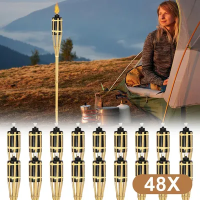 Produktbild von Ikodm 12er-Set Gartenfackeln aus Bambus und Eisen 90 cm naturfarben mit Öl für den Außenbereich24er-Set Gartenfackeln aus Bambus und Eisen 90 cm naturfarben mit Öl für den Außenbereich36er-Set Gartenfackeln aus Bambus und Eisen 90 cm naturfarben mit Öl für den AußenbereichSet mit 48 Gartenfackeln aus Bambus und Eisen 90 cm naturfarben mit Öl für den AußenbereichSet mit 60 Gartenfackeln aus Bambus und Eisen 90 cm naturfarben mit Öl für den Außenbereich