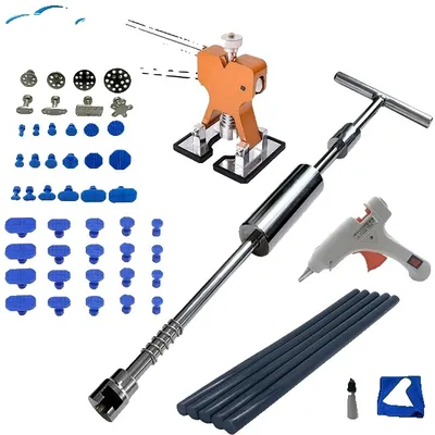 Immagine prodotto di Set per la riparazione delle ammaccature dell'auto, martello per lamiera, estrattore di ammaccature senza verniciatura, set 4