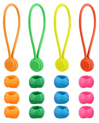 Productafbeelding van Magnetische stoffclips - 16 stuks siliconen naaldhouders met stoffclips - Geschikt voor handwerken, borduren en knutselen - 4 kleuren