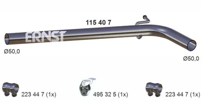 Produktbild von ERNST Abgasrohr Auspuffrohr für VW Polo Schrägheck (6R1, 6C1) 115407