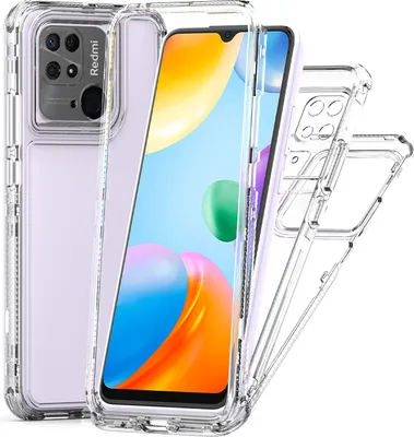 Produktbild von Transparente Handyhülle für Xiaomi Redmi 10C Stoßfeste TPU und PC Hybrid Klar Hülle