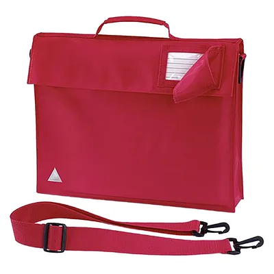 Produktbild von Quadra Jugend Büchertasche mit Schulterriemen (5 Liter) BC754 (Einheitsgröße) (Hellrot)