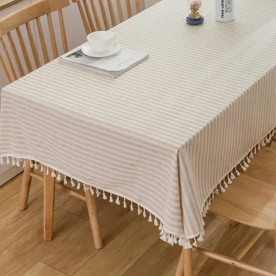 Produktbild von Waschbare Tischdecke Quadrat 180 cm in Beige