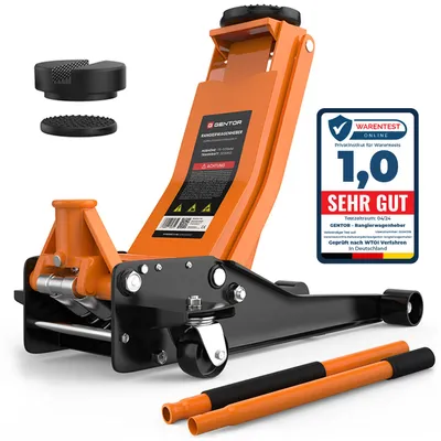 Produktbild von Wagenheber hydraulisch 3T Flach Rangierwagenheber Autoheber 75-505mm orange #1