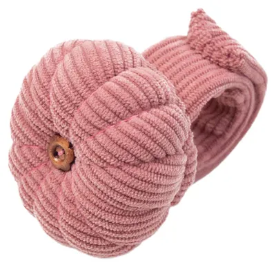 Produktbild von Kürbisförmiges Nadelkissen fürs Handgelenk mit verstellbarem Druckknopfband, aus weichem Cord, ideal für DIY-Handarbeiten, Nähen und Quilten.