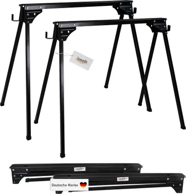 Produktbild von Arbeitsböcke 2er Set klappbar, Unterstellbock 400kg belastbar, Sägebock