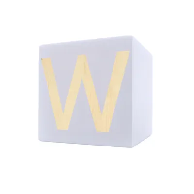 Immagine prodotto di Cubo di legno per lettere, 5 x 5 cm, bianco, lettera W