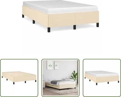 Produktbild von The Living Store Bettgestell Creme 120x190 cm Stoff