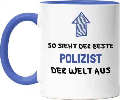 Produktbild von So Sieht Der Beste Polizist Der Welt Aus Tasse Blau Für Polizist Polizei Geschenkidee