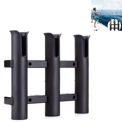 Produktbild von Angelrutenhalter, 2mm verdickt Angelrutenhalter , mit 4 Schrauben, ABS-Kunststoff, geeignet für Boots/See/Floß/Yachtangeln u. andere Szenarien
