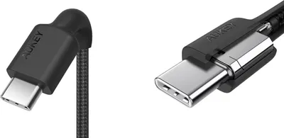 Produktbild von Aukey AUKEY USB-C Kabel 60W PD 3A 0.9m Nylon Schwarz
