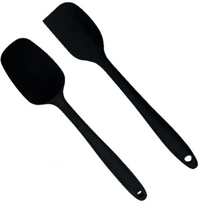 Produktbild von Ibenzoa® Silikonspatel für Wok & Pfanne mit Stahlkern, antihaft, hitzebeständig bis 260°C – 1 Spatel & 1 Löffelspatel, lebensmittelsicher