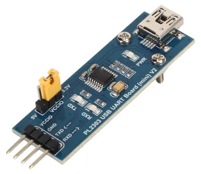 Image de Module USB vers UART TTL avec connecteur USB Mini AB, 3 modes d'alimentation et 3 LED – Module adaptateur série USB-UART compatible avec Windows XP, 7, 8, 10 et 11