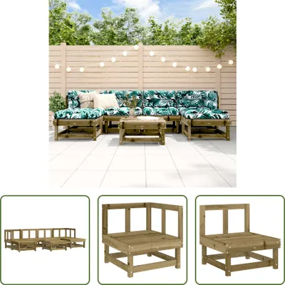 Produktbild von The Living Store 7-tlg. Garten-Lounge-Set Kiefernholz Imprägniert
