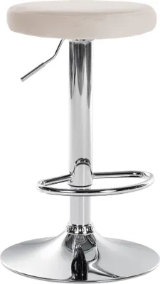 Produktbild von Barhocker HLO-CP291 Samt chrom  creme