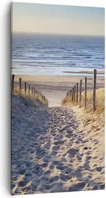 Produktbild von Bild auf Leinwand - Leinwandbild - Meer Strand Düne - 55x100cm - Wand Bild - Wanddeko - Wandbilder - Leinwanddruck - Bilder - Kunstdruck - Wanddekoration - Leinwand bilder - Wandkunst - PA55x100-3612