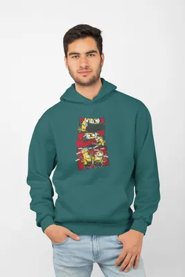 Produktbild von D&B Uni Hoodie MO00034 Minions Dunkles Türkis-Größe M