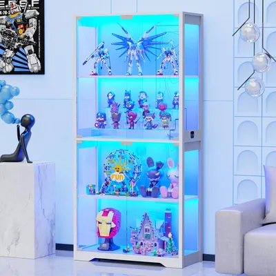 Produktbild von BROTTAR Vitrine mit LED Beleuchtung und Glastüren Weiß