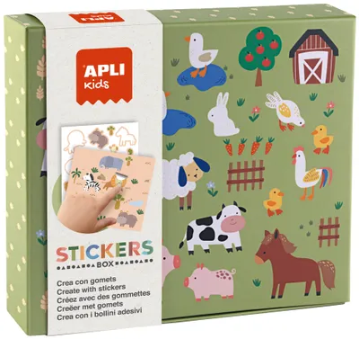 Produktbild von APLI kids Stickerspiel "Tiere und ihre Lebensräume" in Kartonschachtel