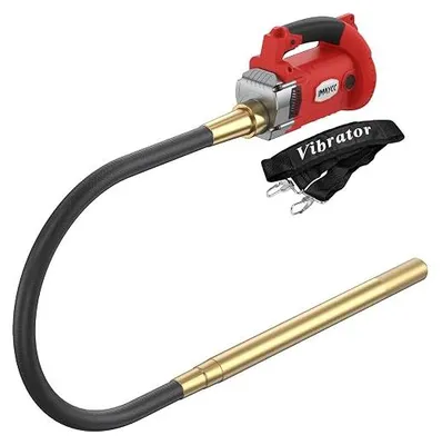 Produktbild von Elektrischer Betonrüttler Mit verstellbarem Band,1600W Innenrüttler Flaschenrüttler, 2M Vibrationsstablänge Betonvibrator, 5000U/min Rührwellendrehzahl, 38 mm Vibrationswellendurchmesser