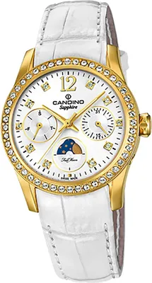 Produktbild von Candino Damen Uhr Analog Luxus Leder Armbanduhr Classic weiß D2UC4685/1