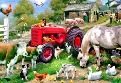 Zdjęcie produktu dla Alipson puzzle farma 1000 elementów plastikowa zabawka wielokolorowa