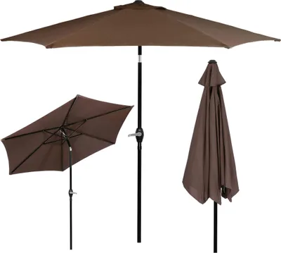 Produktbild von Springos® Gartenschirm Sonnenschirm mit Kippfunktion Kurbelsystem Sonnenschutz Terrasse Garten 235 x 260 cm