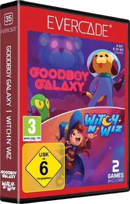 Produktbild von Blaze Evercade Cartridge #035 Goodboy Galaxy / Witch n Wiz Cartridge